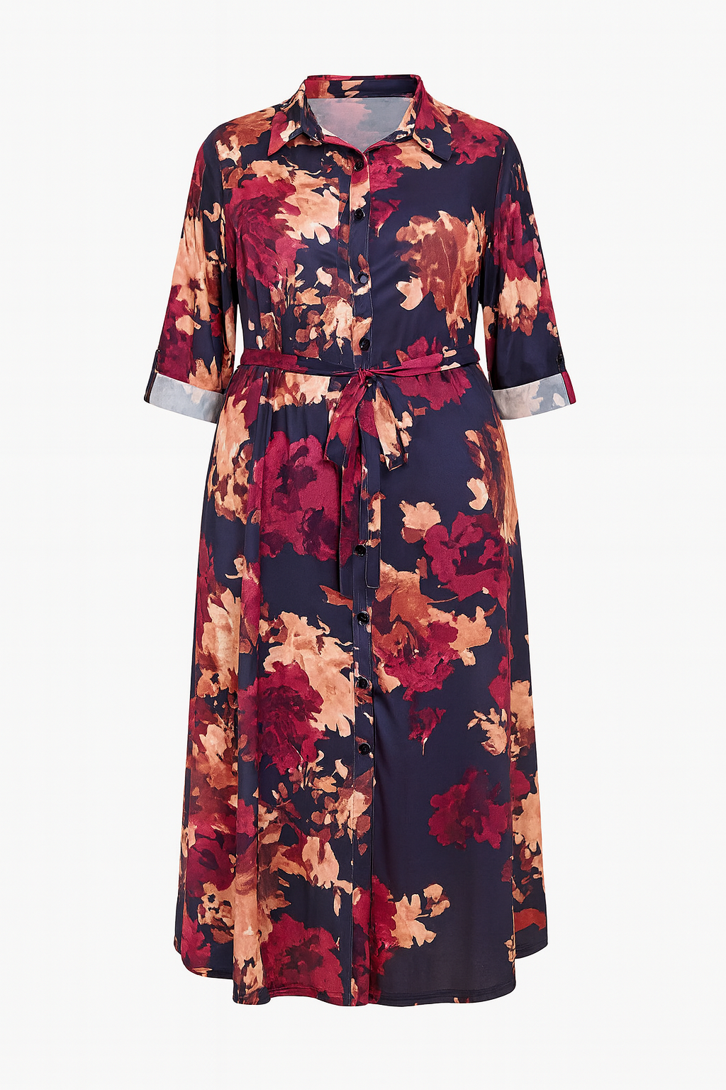 ROBE CHEMISE LONGUE IMPRIMÉ FLORAL