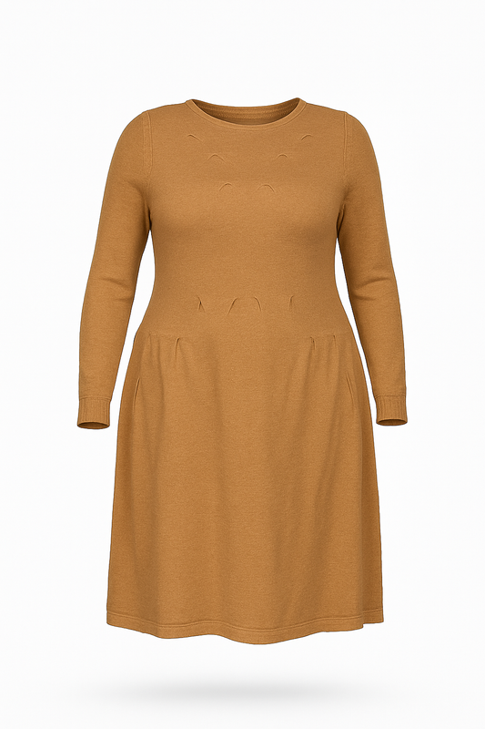 ROBE EN MAILLE CAMEL