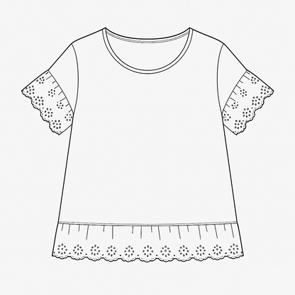TOP BRODERIE ANGLAISE ARANCIA