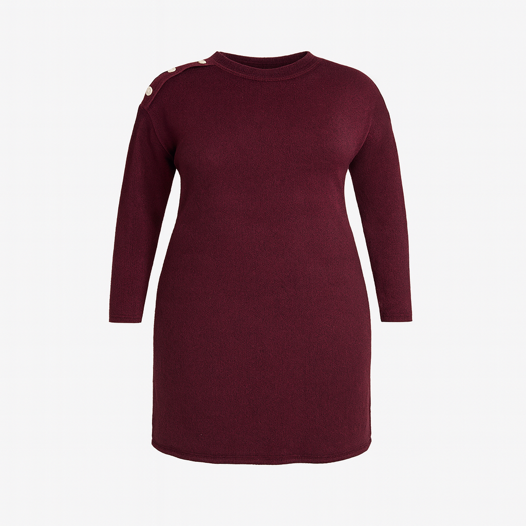 ROBE PULL AVEC BOUTON DORÉS