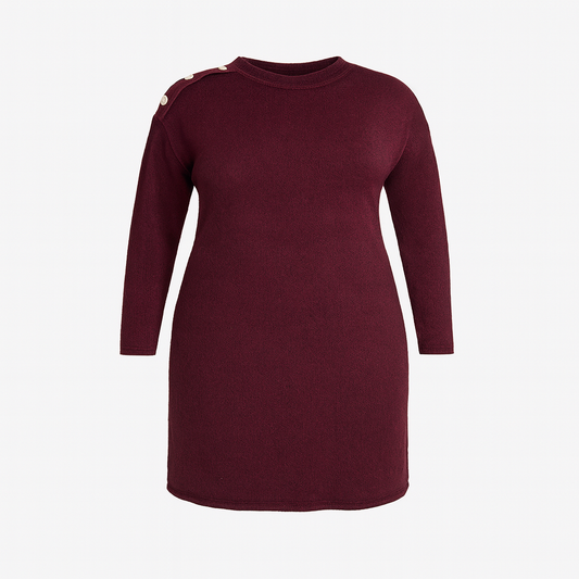 ROBE PULL AVEC BOUTON DORÉS