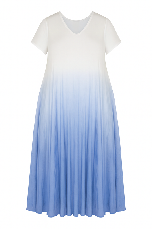 ROBE LONGUE TYE & DYE BLEU