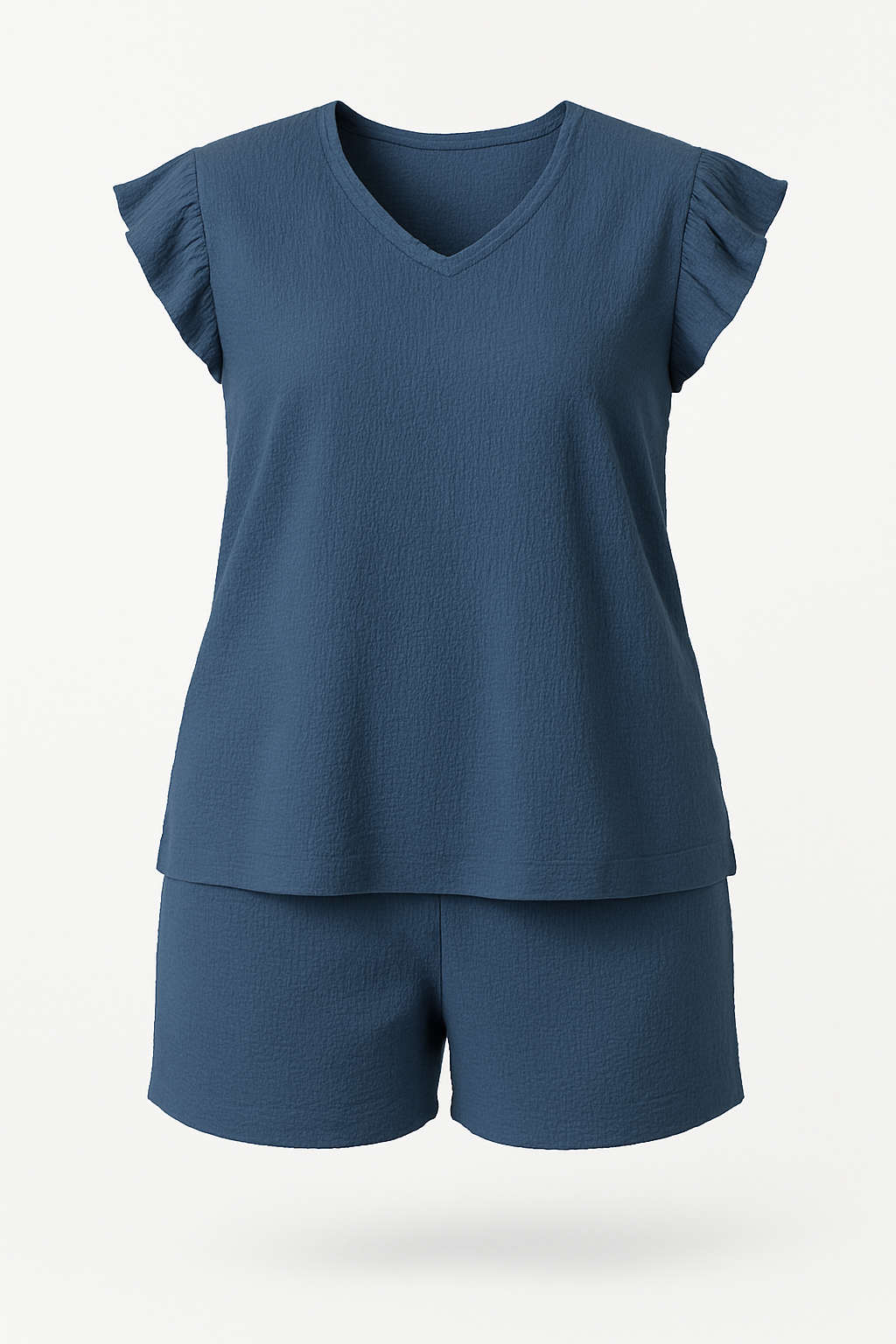 ENSEMBLE SHORT BLEU ACIER
