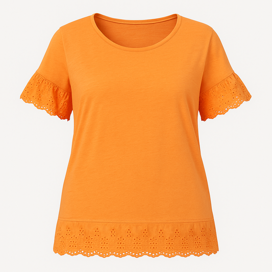 TOP BRODERIE ANGLAISE ARANCIA