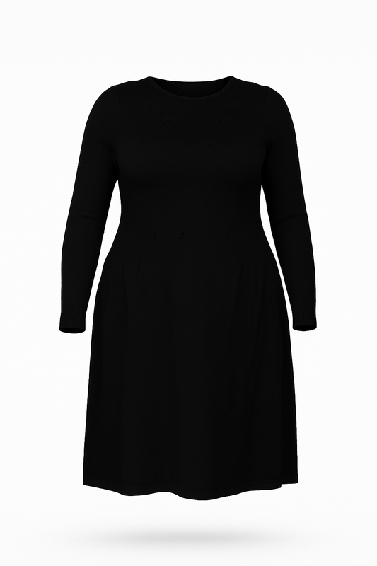 ROBE EN MAILLE NOIRE