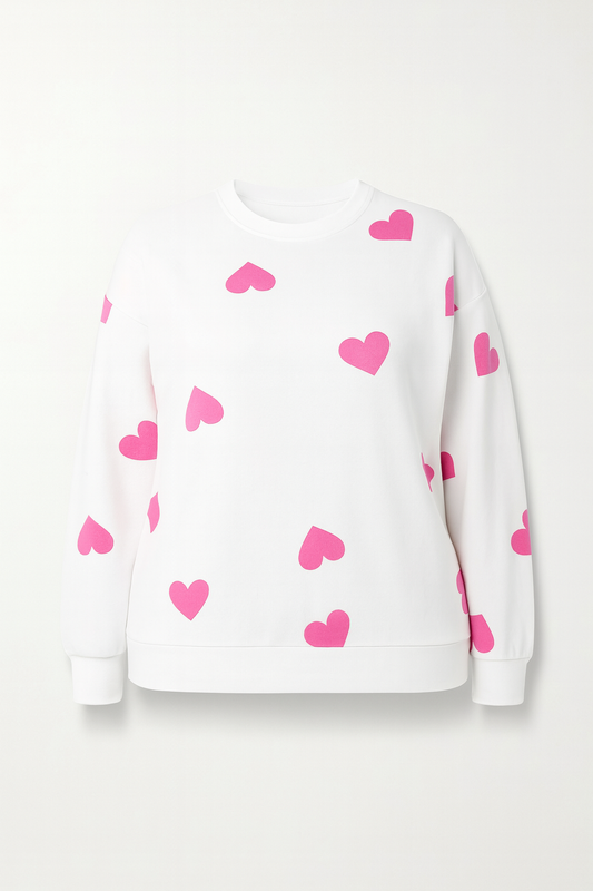 PULL COEUR PINK