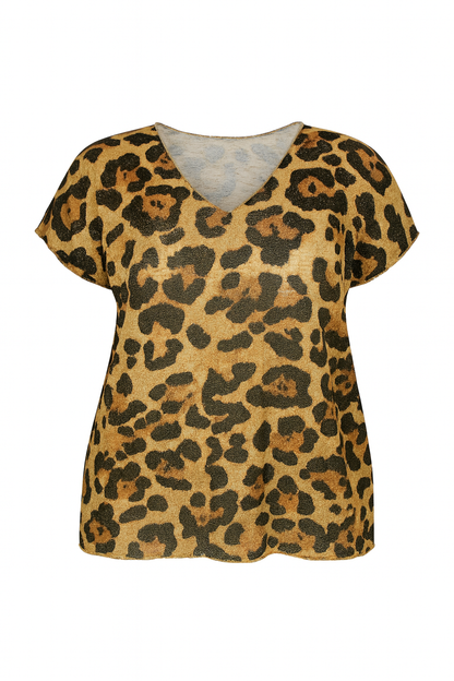 TOP LUREX LEOPARD