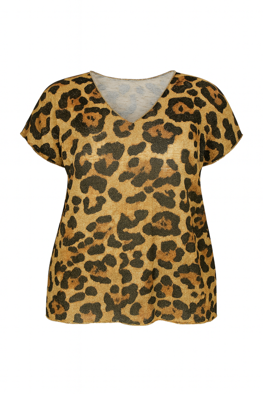 TOP LUREX LEOPARD