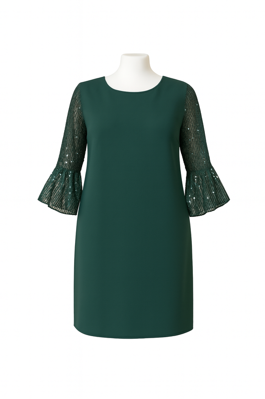ROBE ÉLÉGANTE À MANCHES SEQUINS