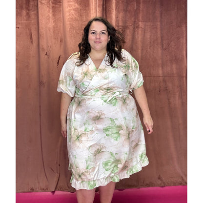 ROBE CACHE-COEUR - FLEURS AQUARELLE