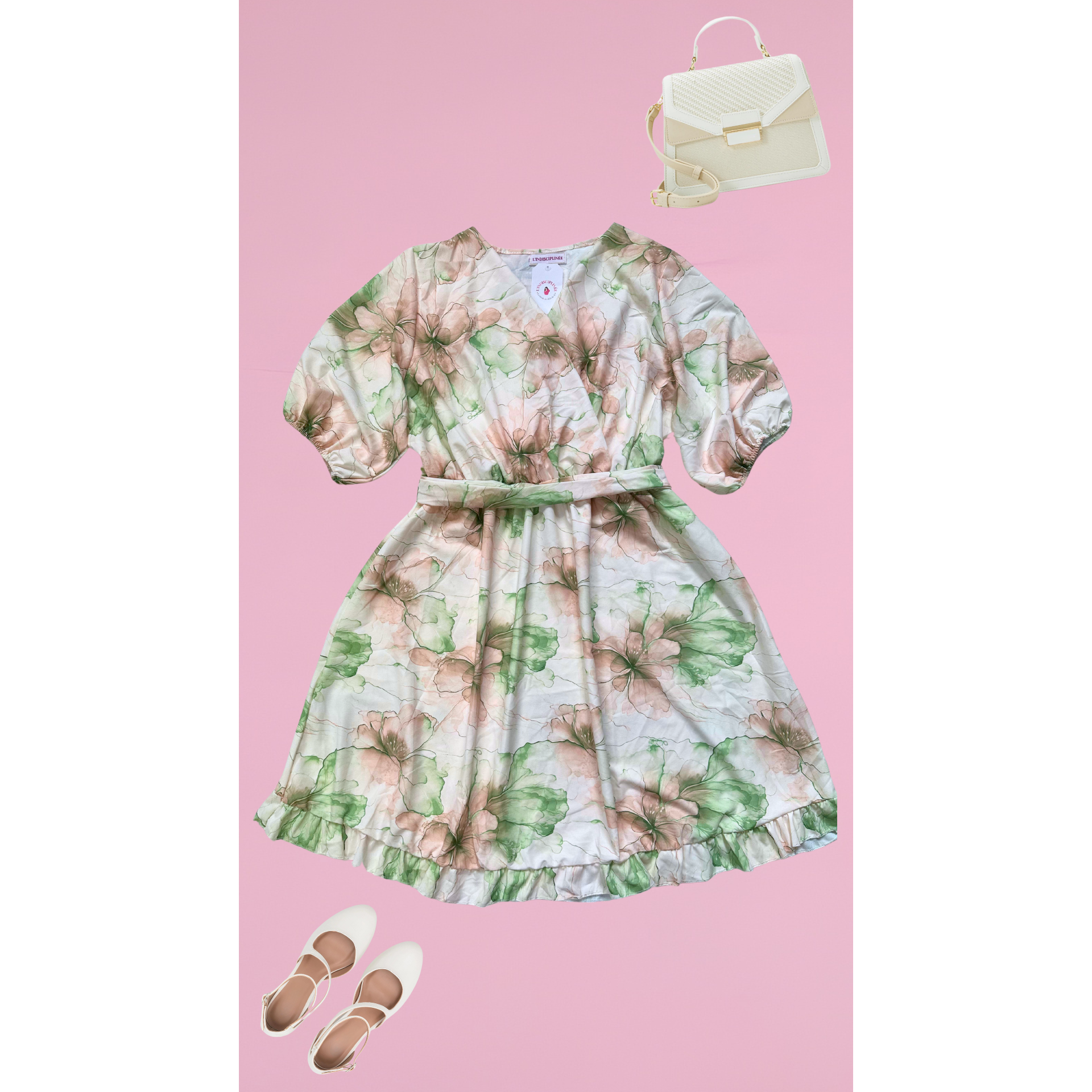 ROBE CACHE-COEUR - FLEURS AQUARELLE L'indisciplinée