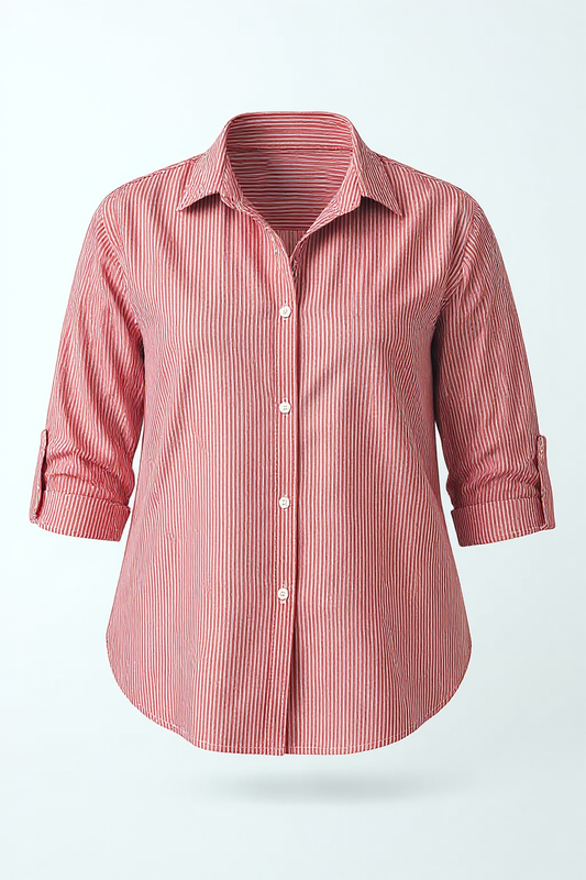 CHEMISE RAYÉE ROUGE