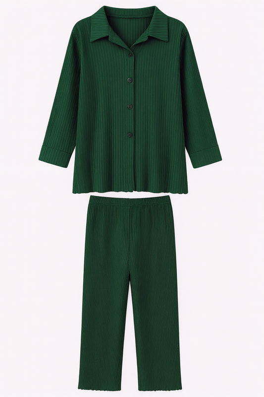 ENSEMBLE PLISSÉ SOLEIL VERT EMERAUDE